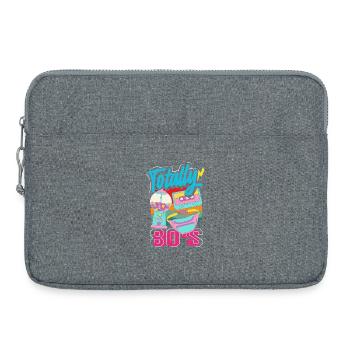 Retro Back to the 80s Vintage Design - Laptoptasche 15" - Grau meliert - Vorne