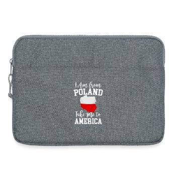 Polen Take Me to America - Laptoptasche 15" - Grau meliert - Vorne