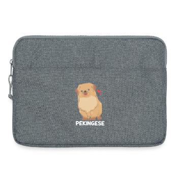 Pekinese - Laptoptasche 15" - Grau meliert - Vorne