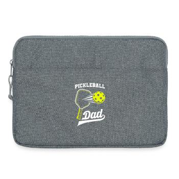 Papa de pickleball Joueur drôle de pickleball - Sacoche pour ordinateur portable 15 pouces - gris chiné - Devant