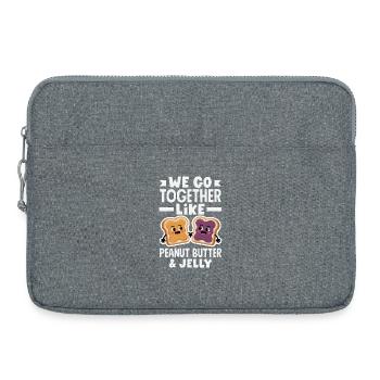 Look Partner Beurre de Cacahuète & Confiture Design - Sacoche pour ordinateur portable 15 pouces - gris chiné - Devant