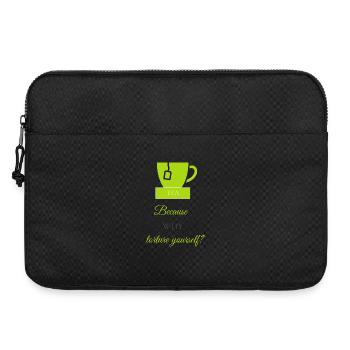 TEA-RIFFIC (Lime + Grey) - Laptop bag 15" - black - Front