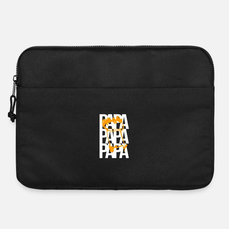 PAPA et dessin d'enfant - Sacoche pour ordinateur portable 15 pouces - noir