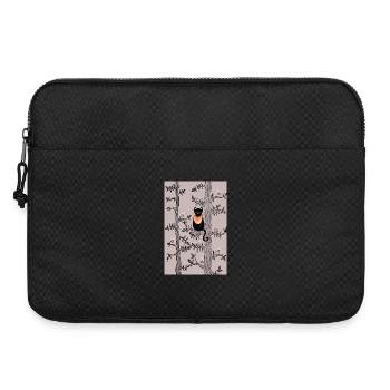 Chat & Rouge-gorge poster - Sacoche pour ordinateur portable 15 pouces - noir - Devant