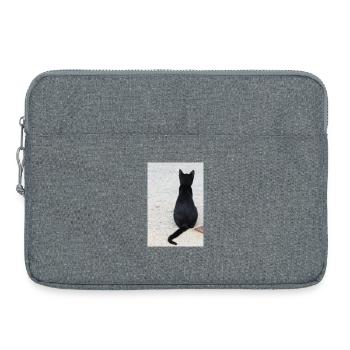 Katze Kätzchen Katzenshirt Geschenk - Laptoptasche 15" - Grau meliert - Vorne