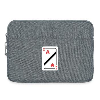 Carte à jouer As de Cœur - Sacoche pour ordinateur portable 15 pouces - gris chiné - Devant