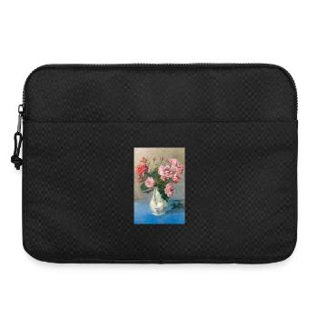 Peinture - Peinture avec des roses dans un vase. - Sacoche pour ordinateur portable 15 pouces - noir - Devant