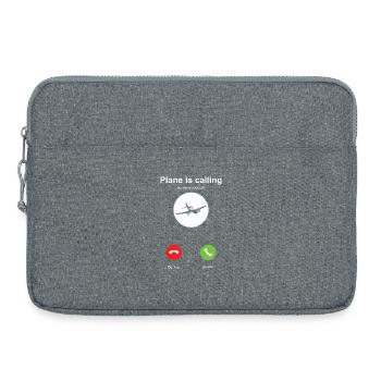 Mon avion appelle - Sacoche pour ordinateur portable 15 pouces - gris chiné - Devant