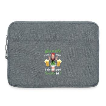 Mein Dirndl brauch ich nicht - Laptoptasche 15" - Grau meliert - Vorne