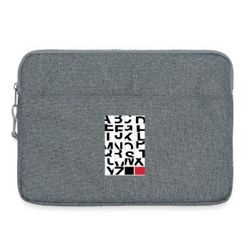 Modern Alphabet – Typography Art - Laptop bag 15" - heather grey - Front