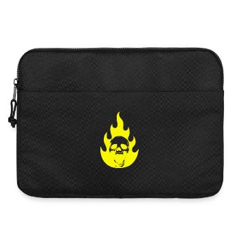 Crâne et flamme jaune - Sacoche pour ordinateur portable 15 pouces - noir - Devant