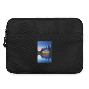 Charming lakeside cabin - Laptop bag 15" - black - Front