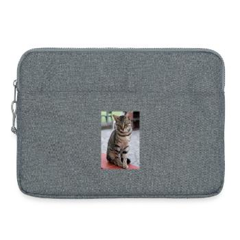 Katze Kätzchen Poster Katzenposter - Laptoptasche 15" - Grau meliert - Vorne