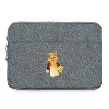 The King with Crown as Puppet Theater Figure - Laptop bag 15" - heather grey - Front