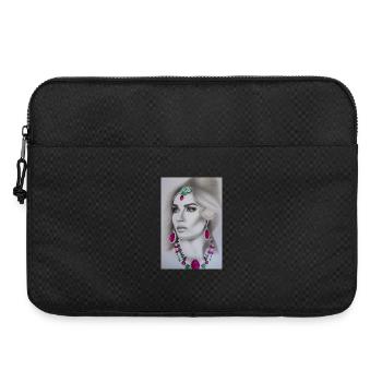 Woman with jewelry - Laptop bag 15" - black - Front