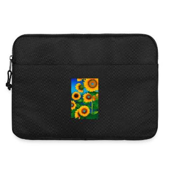 Sunflowers - Laptop bag 15" - black - Front