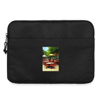 Café asiatique en plein air - Sacoche pour ordinateur portable 15 pouces - noir - Devant