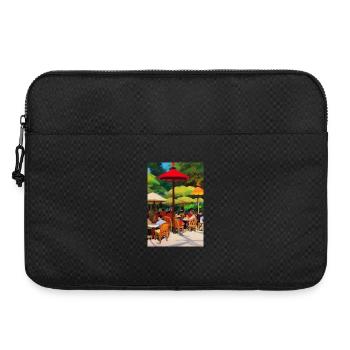 Café asiatique en plein air - Sacoche pour ordinateur portable 15 pouces - noir - Devant