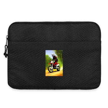 Équitation en motocross - Sacoche pour ordinateur portable 15 pouces - noir - Devant
