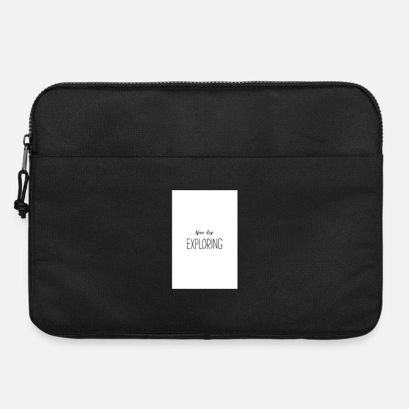 Never stop exploring Poster Design - Laptop bag 15" - black