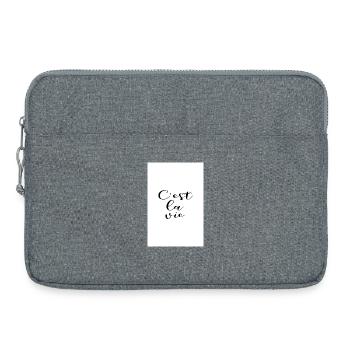 C'est la vie Poster Design - Laptoptasche 15" - Grau meliert - Vorne