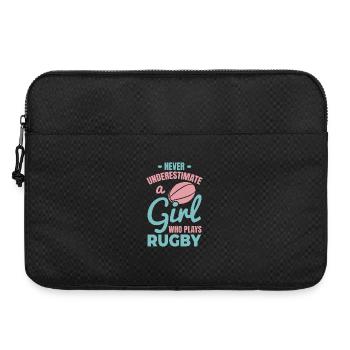 Joueuse de rugby filles - Sacoche pour ordinateur portable 15 pouces - noir - Devant