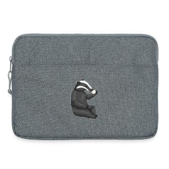 Badger Coffee Mug - Laptop bag 15" - heather grey - Front