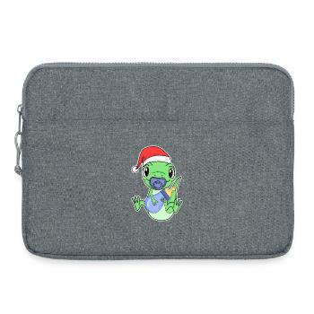 Eidechse Baby Weihnachten - Laptoptasche 15" - Grau meliert - Vorne