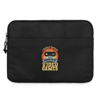 I'd rather work on video games - Laptop bag 15" - black - Front