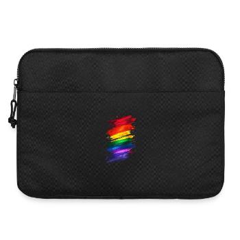 Abstraktes Rainbow Pride Design - Lebendige Kunst - Laptoptasche 15" - Schwarz - Vorne