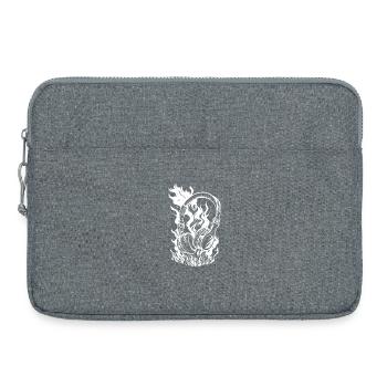 Burning headphones - Laptop bag 15" - heather grey - Front