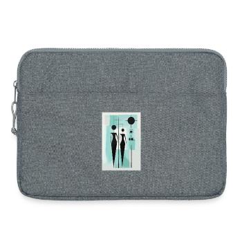 Geometric pendulum figures - Laptop bag 15" - heather grey - Front