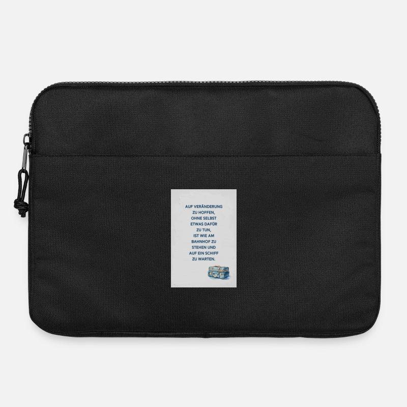 Auf Veränderung hoffen - Laptoptasche 15" - Schwarz