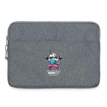Bodybuilder Einhorn - Laptoptasche 15" - Grau meliert - Vorne