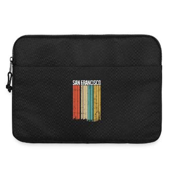 Die Regenbogen-Skyline von San Francisco - Laptoptasche 15" - Schwarz - Vorne