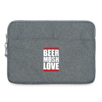 Bière Mosh Love Lettre Blanche - Sacoche pour ordinateur portable 15 pouces - gris chiné - Devant