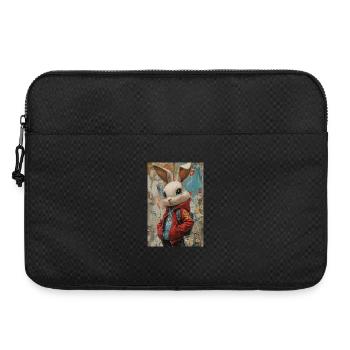 Häschen im Graffiti-Jacke - Laptoptasche 15" - Schwarz - Vorne