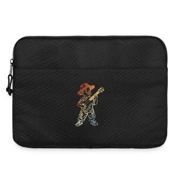 Ukulele Line Art Retro-Stil - Laptoptasche 15" - Schwarz - Vorne