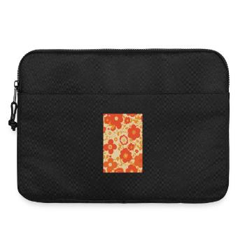 Groovy Retro Vintage Floral Pattern des années 70 - Sacoche pour ordinateur portable 15 pouces - noir - Devant