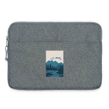 Vintage-Landschaft mit See und Bergen - Laptoptasche 15" - Grau meliert - Vorne
