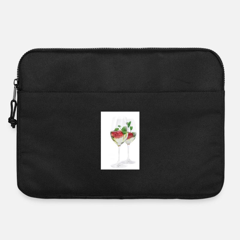 Erdbeer-Minze Infusionsgläser - Laptoptasche 15" - Schwarz
