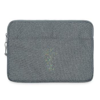 Bunter Neonhase mit Karotten - Laptoptasche 15" - Grau meliert - Vorne