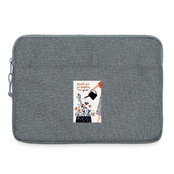 Danke Lehrer – Blumenwachstum Poster - Laptoptasche 15" - Grau meliert - Vorne