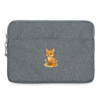 Forêt nordique - Renard - Sacoche pour ordinateur portable 15 pouces - gris chiné - Devant