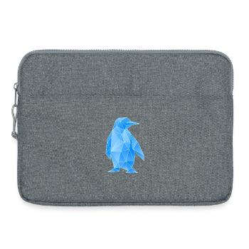 Diamond Penguin Geometric Design - Laptop bag 15" - heather grey - Front