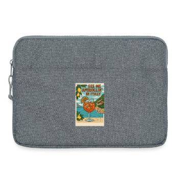 Conception de dessin animé Spritz italien - Sacoche pour ordinateur portable 15 pouces - gris chiné - Devant