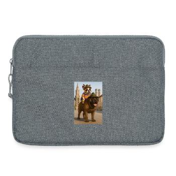 Bouledogue français et Mastiff à Munich - Sacoche pour ordinateur portable 15 pouces - gris chiné - Devant