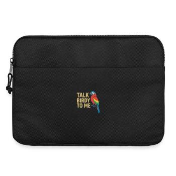 Glücklicher Papagei mit Text - Laptoptasche 15" - Schwarz - Vorne