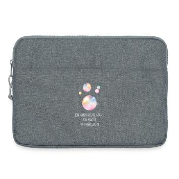 Je ne peux pas aujourd’hui, je fais des bulles de savon - Sacoche pour ordinateur portable 15 pouces - gris chiné - Devant