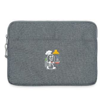 Ribbo en tant que chef – Cuisine et scène de cuisine amusantes - Sacoche pour ordinateur portable 15 pouces - gris chiné - Devant